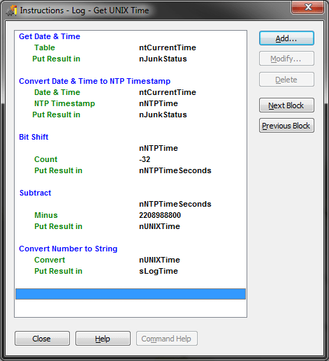 Opto22 time to UNIX epoch